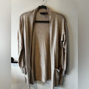 Gloria Vanderbilt Tan Open Front Cardigan